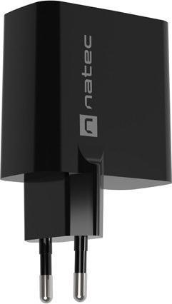 Produktbild Genesis Ladowarka sieciowa Natec Ribera Gan 1x USB-A + 1x USB-C 45W czarna (45 W)