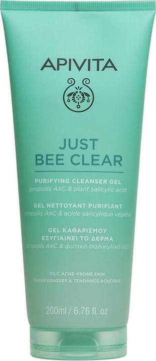 Actual product image Apivita Just Bee Clear Purifying Cleansing Gel For Oily Acne-Prone Skin - 200 Ml (Gel, 200 ml)