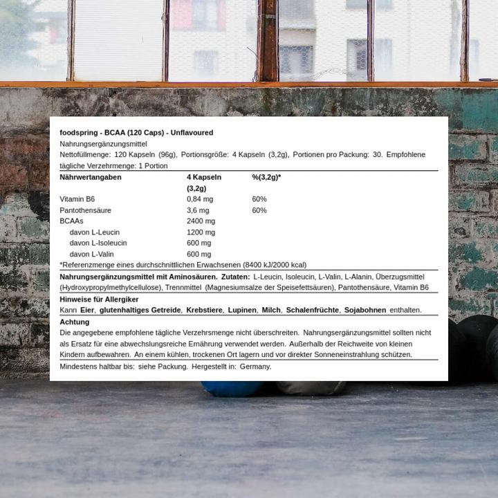 Produktbild Foodspring Bcaa (1 Stück, Kapseln, 96 g)