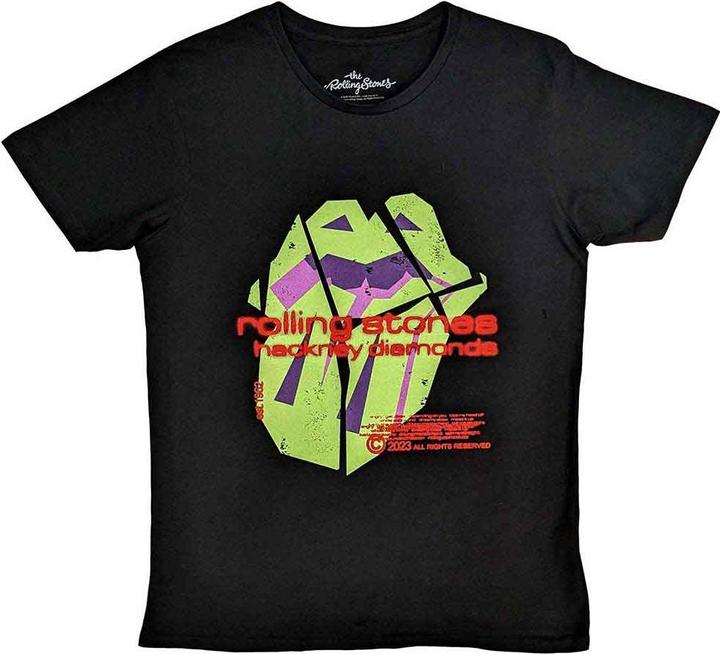 The Rolling Stones T Shirt Hackney Diamonds Neon Tongue Official Black XL (XL)