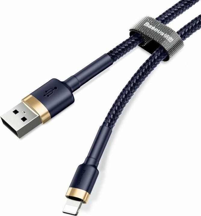 Productafbeelding Baseus Cafule Lightning kabel 1.5A 2m (Goud+Donkerblauw) (2 m, 15 W)
