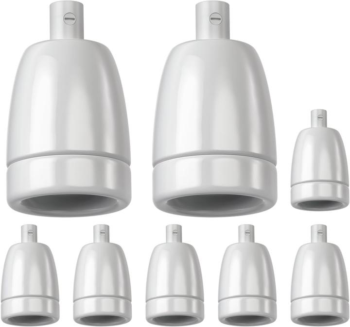 Produktbild Ledscom.de 8-teiliges E27 Porzellan-Fassung-Set