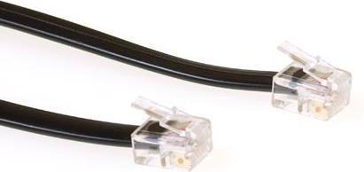 Image du produit Câble téléphonique modulaire RJ-12/RJ-12 2m Black Telephone cable