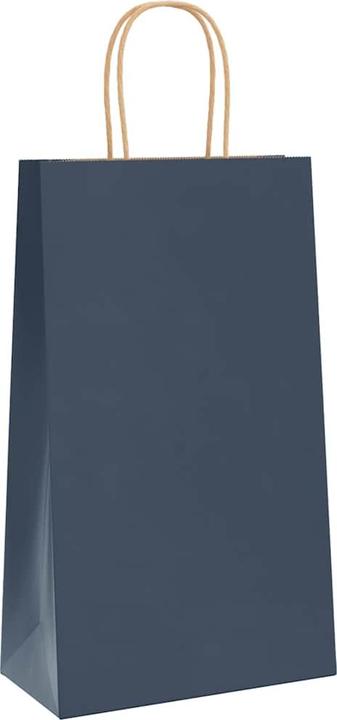 Produktbild VidaXL Kraftpapiertüten 50 Stk. mit Henkel Blau 21x11x36 cm Papiertüte (Geschenktüte, 50 x)