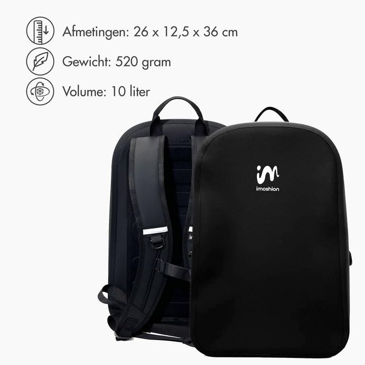 Produktbild iMoshion Air-Tight Waterdichte Rugzak - Small - 10 L - Waterproof Rugtas - Zwart (10 l)
