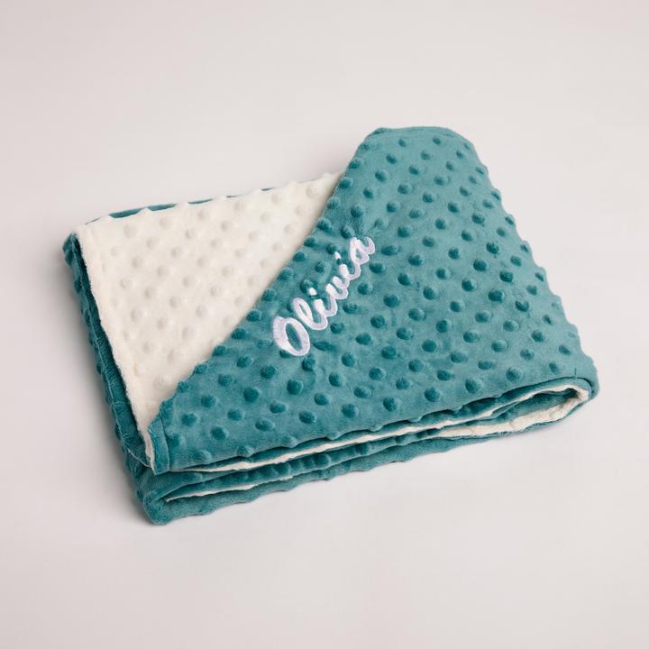 Produktbild Love Kids Babydecke, Zweifarbige Ozeanblau, Minky