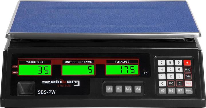 Produktbild Steinberg Kontrollwaage Ladenwaage Marktwaage 35kg LCD Kassenwaage Digital Waage