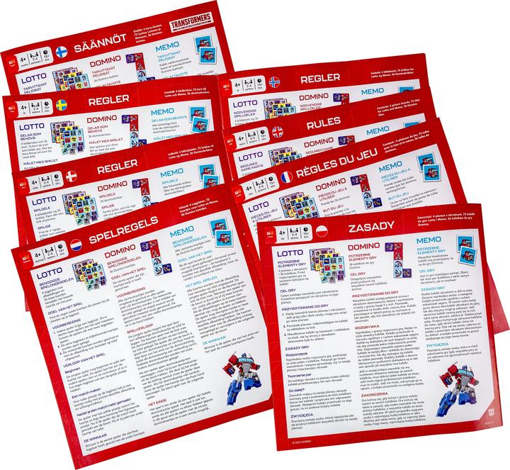 Productafbeelding Selecta Spielzeug Transformers 3in1 Memo Lotto Domino (Duits, Frans, Noors, Pools, Fins, Deens, Zweeds, Engels)