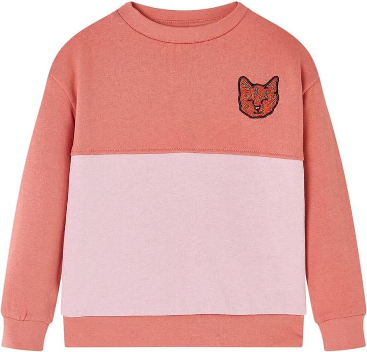 Actual product image VidaXL Children's sweatshirt with colour block Pink 128,Material: 80 (128)