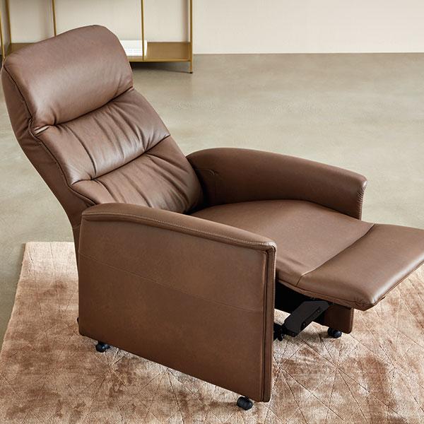 Image du produit Mirex Aufsteh-Ruhesessel Cumulus Quartett leder marmor hellbeige