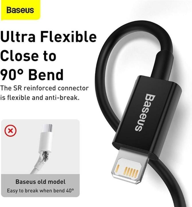 Produktbild Baseus Superior Series Cable USB to iP 2.4A 2m (black) (2 m, USB 2.0)