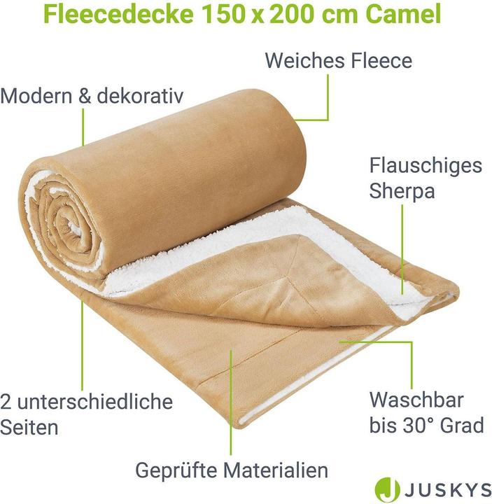 Produktbild Juskys Fleecedecke (150x200 cm)