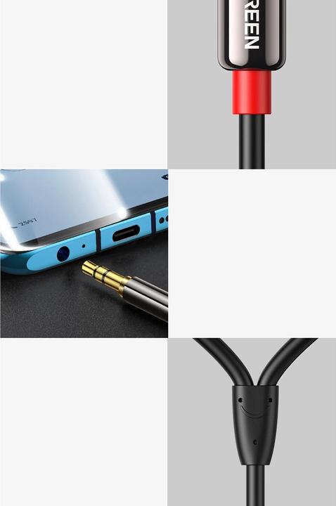 Produktbild Ugreen 2x RCA – 3.5mm Klinke (2 m, Cinch, 3.5mm Klinke (AUX))