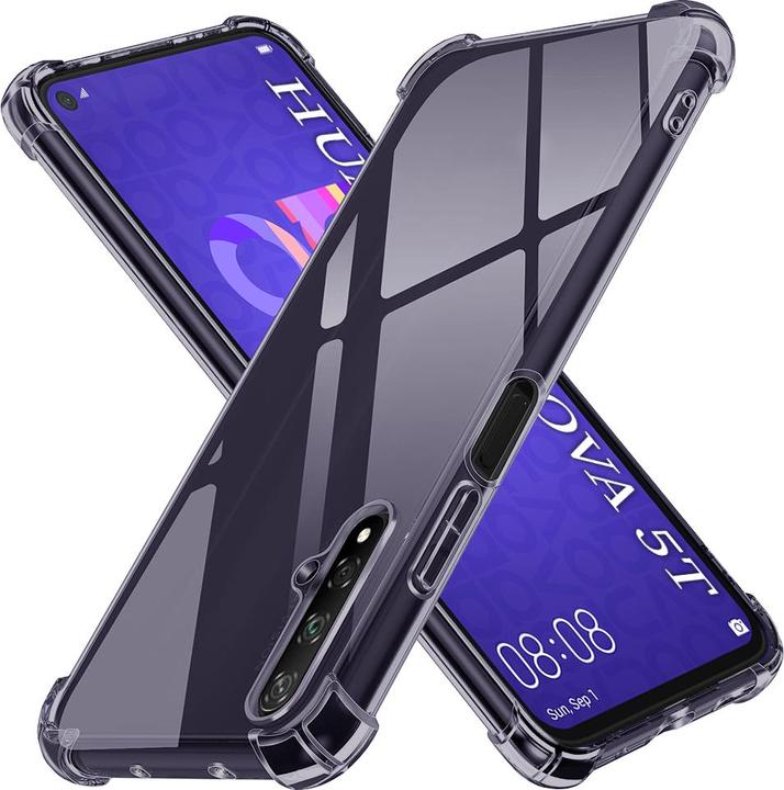 Actual product image Techsuit - Shockproof Clear Silicone - Huawei Nova 5T / Honor 20 - Smoke Black (Huawei Nova 5T, Fee 20)