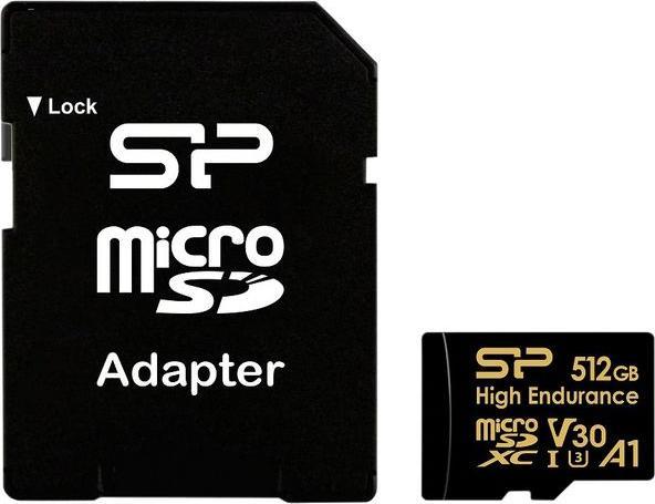 Silicon Power 512Go MicroSD Card Golden (512 GB, microSDHC, U3, UHS-I)