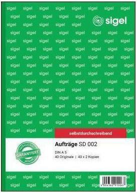 Actual product image Sigel Order form Paper format: DIN A5 Carbonless: Yes (40 x)