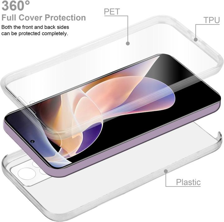 Image du produit Cadorabo Housse TPU 360 degrés pour Xiaomi RedMi NOTE 11 PRO 4G / 5G (Xiaomi Redmi Note 11 Pro 5G, Xiaomi Redmi Note 11 Pro)