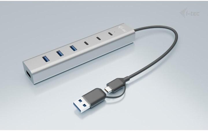 Immagine prodotto i-tec Cahubmetal7 (USB-C, USB-A, 7 Porti)