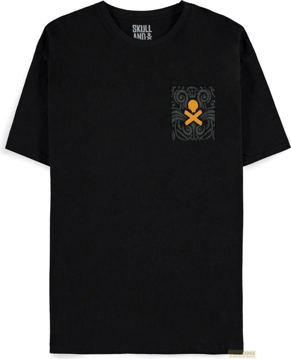 Difuzed Skull and Bones T-Shirt avec poche poitrine Logo (L) (L)