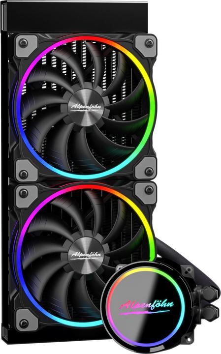 Actual product image Alpenföhn Glacier Water 240 High Speed Complete Water Cooling, ARGB