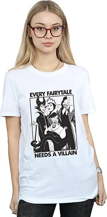 Immagine prodotto Disney Donna/Ladies Ogni favola ha bisogno di un cattivo - Maglietta boyfriend in cotone (S)