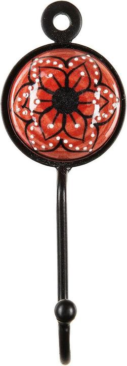 Tranquillo Wandhaken handbemalt Rot/Schwarz