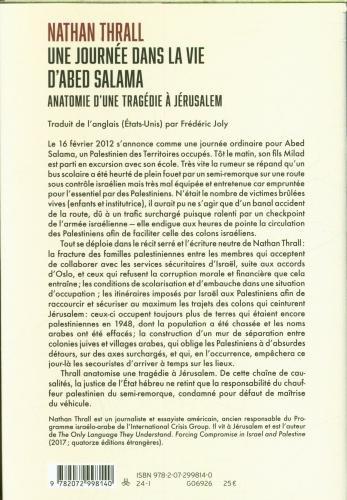 Immagine prodotto Une journée dans la vie d'Abed Salama (Francese, Thrall Nathan, 2024)