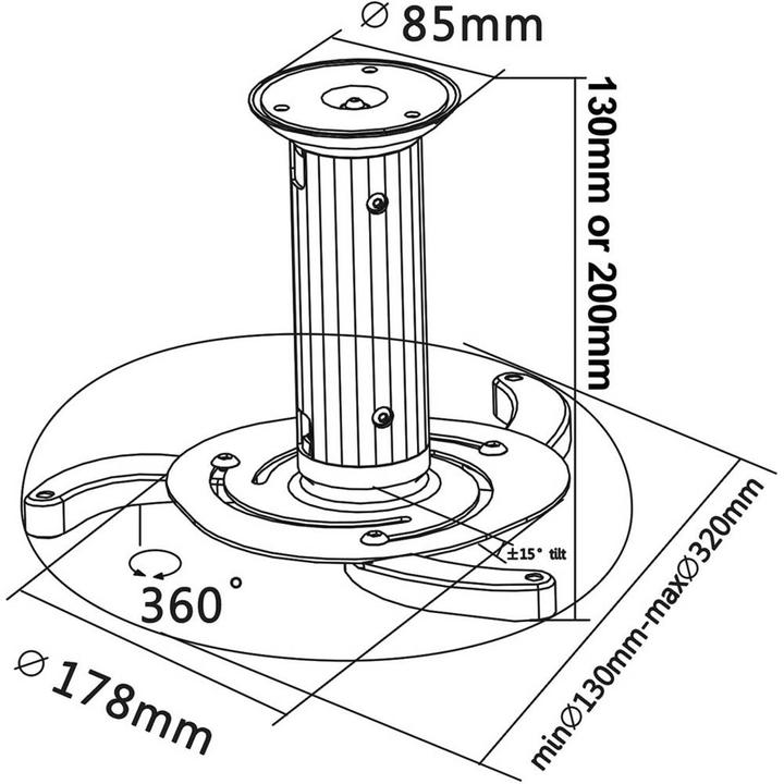 Actual product image myWall H 16-2 WL (Ceiling)
