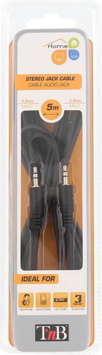 Produktbild T'nB CÂBLE AUDIO JACK 3,5MM 5M M/M (NOIR) (5 m)