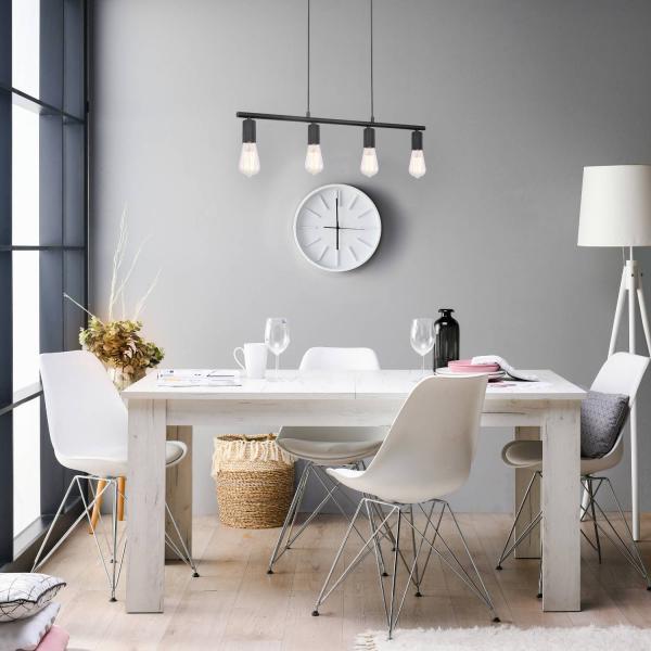 Image du produit Homestyle4u Table de salle à manger extensible (160.5 x 90.5 x 76.5 cm)