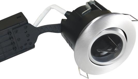 Nordtronic Faretto Uni Install GU10 rotondo, alluminio børstet