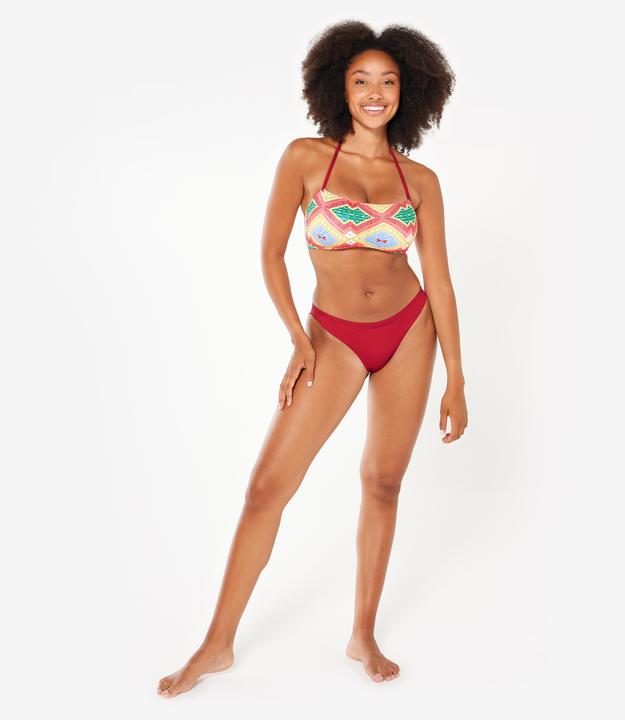 Actual product image Olaian Bikini-Oberteil Damen Bandeau Surfen Lori Sangria rot (80)