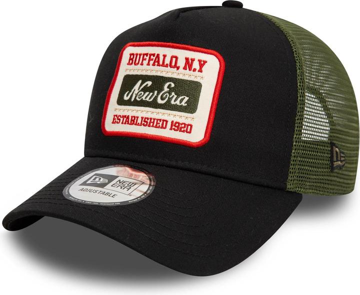 New Era Adjustable Trucker Cap - BRAND PATCH oliv (One Size)