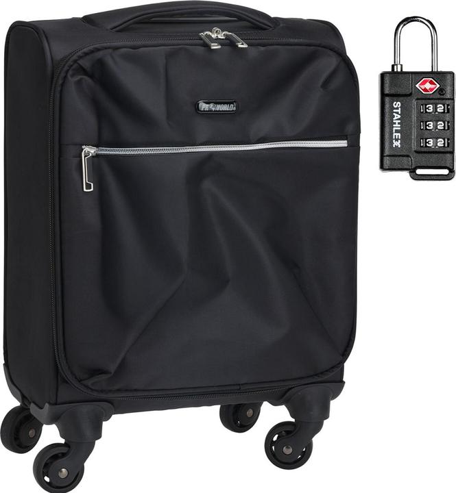 Actual product image Casativo Reise-Set aus kompaktem Handgepäck-Trolley Koffer (20L, 32x45x18 cm) & TSA-Gepäckschloss (20 l, Hand luggage (up to 50 litres))