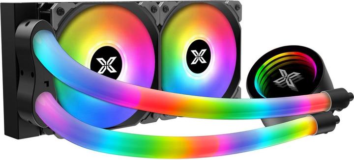 Actual product image Xigmatek Kit Watercooling Neon Aqua RGB - 240mm (Noir)