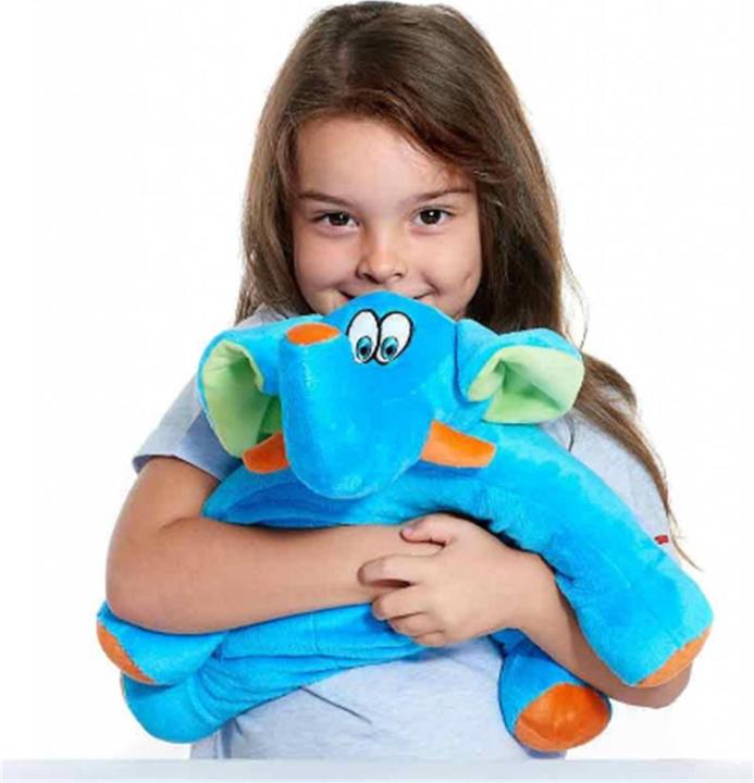 Actual product image Travel Blue Trunky elephant (Head & neck pillow)