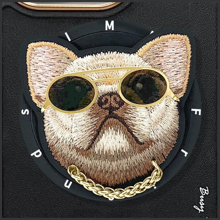 Image du produit Uniq Nimmy Glasses Cool Dog MagSafe case for iPhone 16 Pro Max black (Apple iPhone 16 Pro Max)