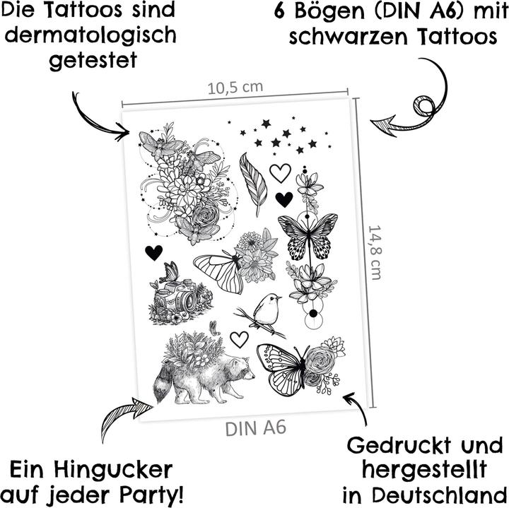 Actual product image Papierdrachen 100 Kindertattoos