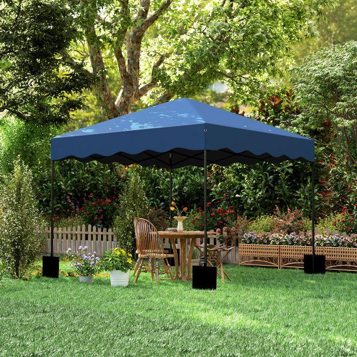Actual product image Swisshandel24 Faltpavillon ca. 3x3m, wasserabweisend Stabil Winterfest, Dunkelblau (297 cm, 297 cm)