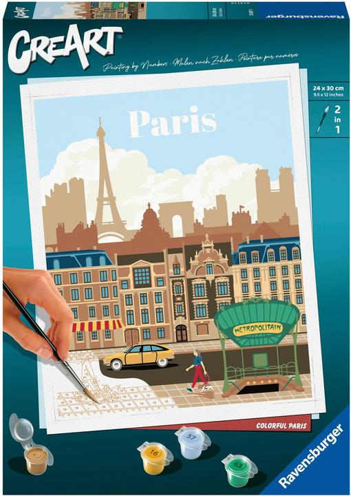 Actual product image Ravensburger CreArt - Painting by numbers 23687 - Colourful Paris - from 12 years