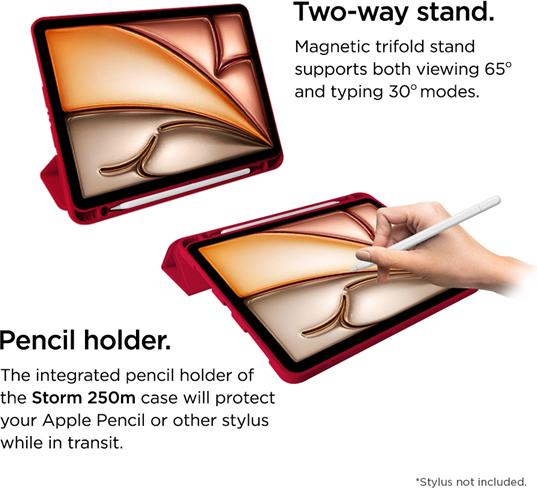 Actual product image Eiger Storm 250 Stylus Case (iPad Pro 12.9 2021 (5th Gen), iPad Pro 12.9 2022 (6th Gen), iPad Air 13 2025, iPad Pro 12.9 2018 (3. Gen), iPad Pro 12.9 2020 (4. Gen), iPad Air 13 2024 (M2))