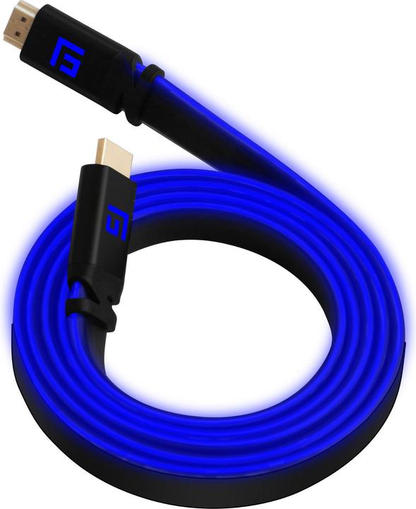 Floating Grip HDMI Cable High Speed 8K/60Hz LED 1.5m blue (1.50 m, HDMI)