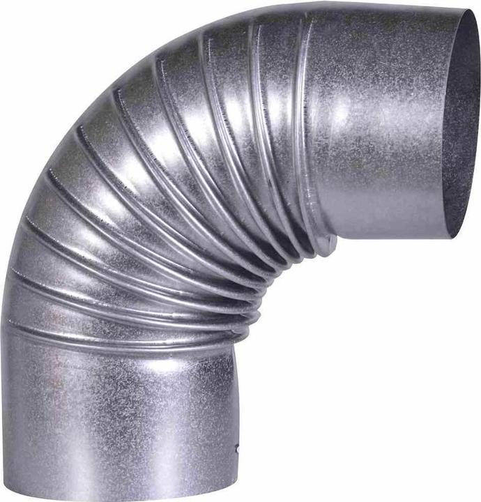 Produktbild FireFix A110/B FAL Bogen 90°, starr, ø 110 mm-Ofenrohre aus Stahlblech, 0,6 mm stark, innenliegend g