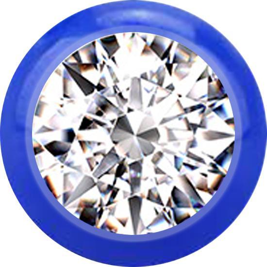 Image du produit Star Piercing Micro boule bleu foncé avec cristal argenté (sans laiton, Acrylique)