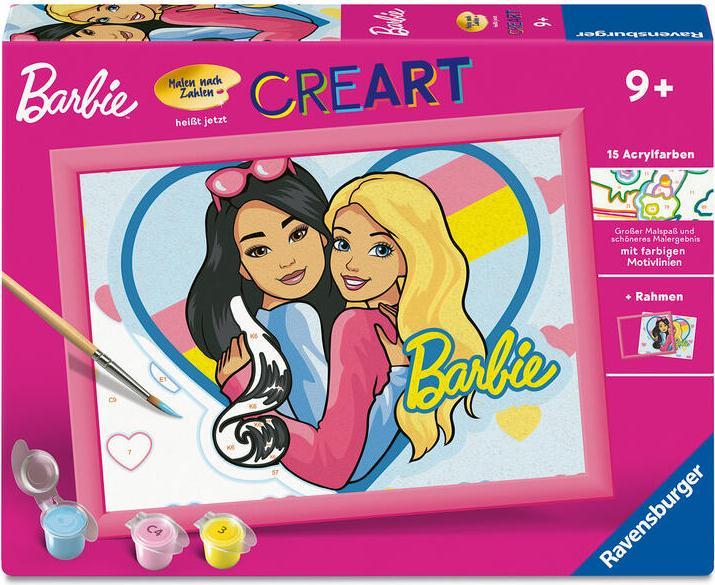 Ravensburger CreArt, Malen nach Zahlen Kinder Barbie-Duo
