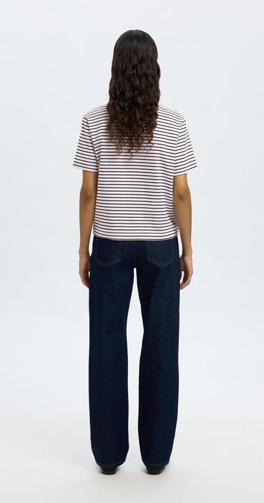 Actual product image Selected Femme Slfessential Ss Striped Boxy Tee Noos (XS)
