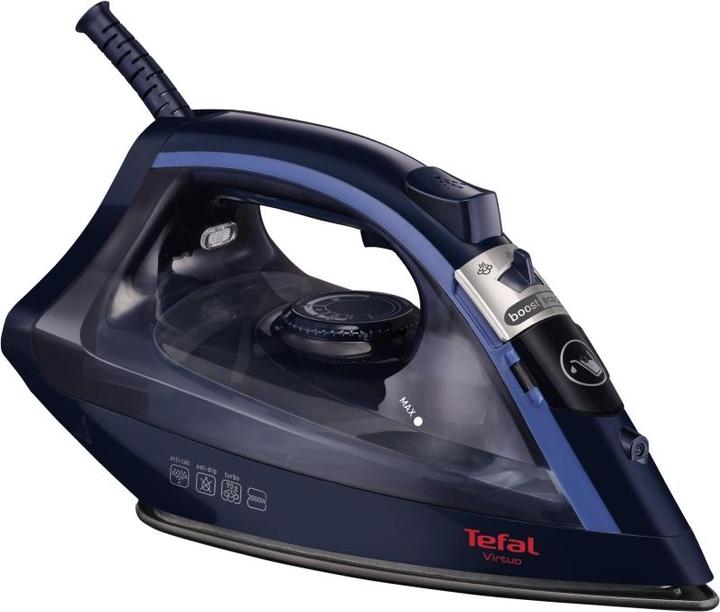 Productafbeelding Tefal Virtuo FV 1713 strijkijzer Droog & Stoomstrijkijzer Blauw (2000 W, 90 g/min)