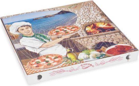 Produktbild Wimex.eu Pizzakarton aus Mikrowellpappe 40 x 40 x 4 cm - 100 Stück