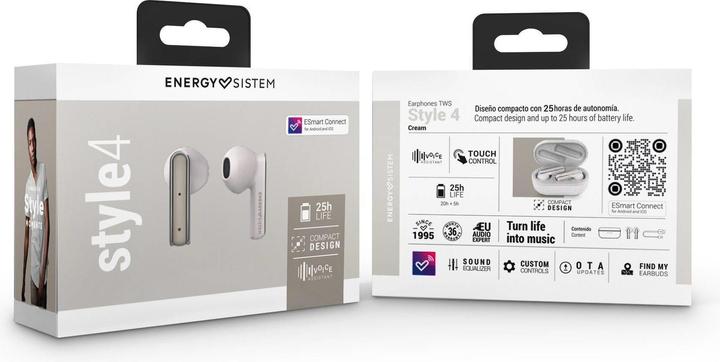 Actual product image Energy Sistem Earphones Style 4 True Wireless Cream (5 h, Cable)