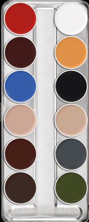 Actual product image Kryolan Supracolor 12 palette B (B)